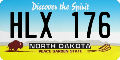ND license plate HLX176