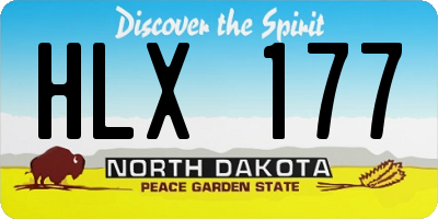ND license plate HLX177