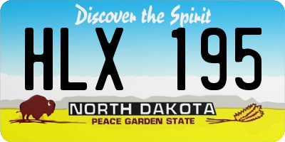 ND license plate HLX195