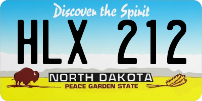 ND license plate HLX212