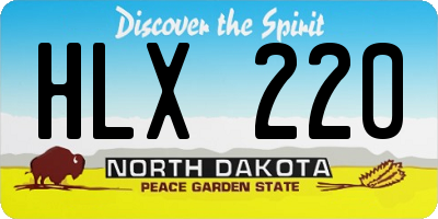 ND license plate HLX220