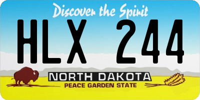 ND license plate HLX244