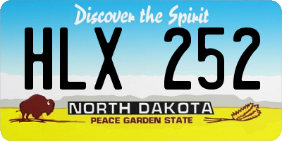 ND license plate HLX252