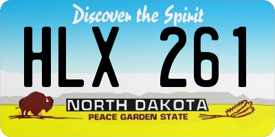ND license plate HLX261