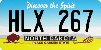 ND license plate HLX267