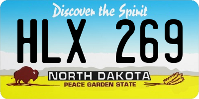 ND license plate HLX269