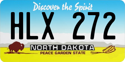 ND license plate HLX272