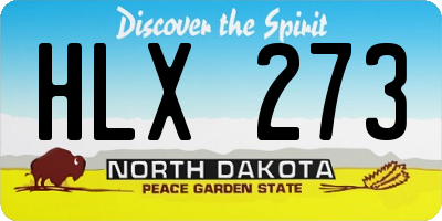 ND license plate HLX273