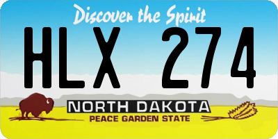 ND license plate HLX274
