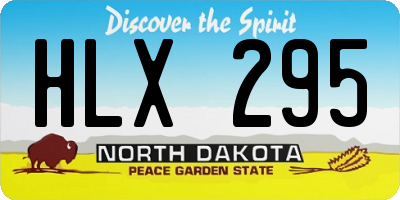 ND license plate HLX295