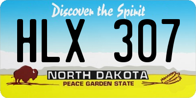 ND license plate HLX307
