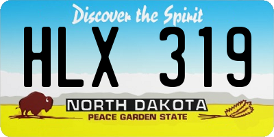 ND license plate HLX319