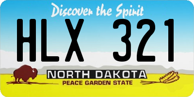 ND license plate HLX321
