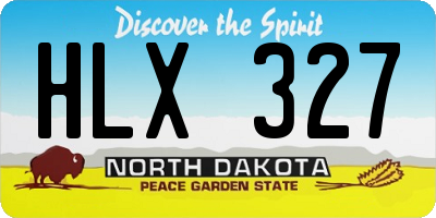 ND license plate HLX327