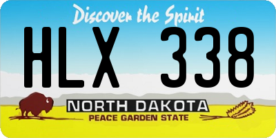 ND license plate HLX338