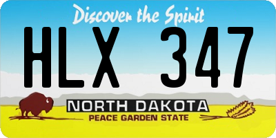 ND license plate HLX347