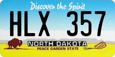 ND license plate HLX357