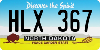 ND license plate HLX367