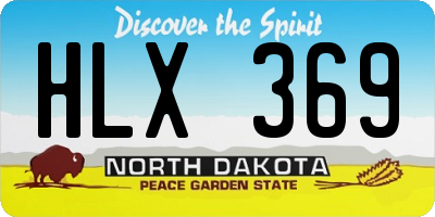 ND license plate HLX369