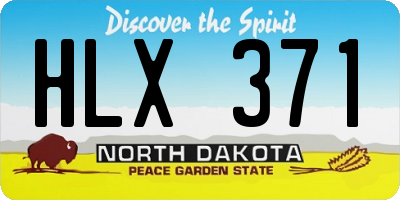 ND license plate HLX371