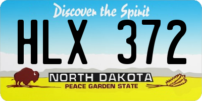 ND license plate HLX372