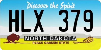 ND license plate HLX379