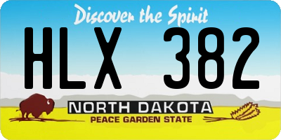 ND license plate HLX382