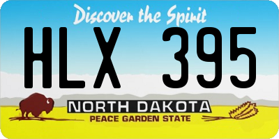 ND license plate HLX395