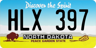ND license plate HLX397