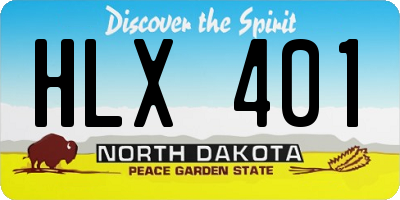 ND license plate HLX401