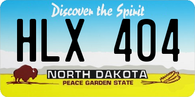 ND license plate HLX404