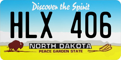 ND license plate HLX406