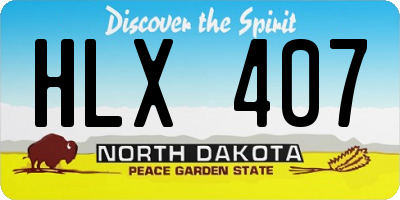 ND license plate HLX407