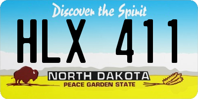 ND license plate HLX411