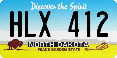ND license plate HLX412