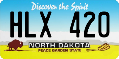ND license plate HLX420