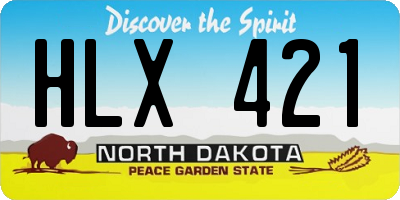 ND license plate HLX421