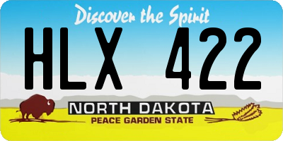 ND license plate HLX422