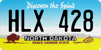 ND license plate HLX428