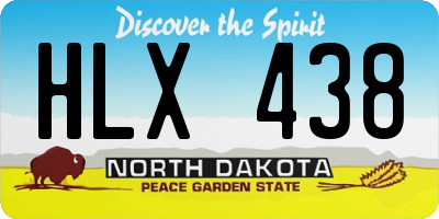 ND license plate HLX438