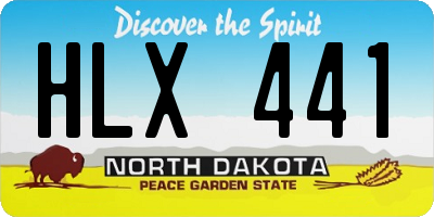 ND license plate HLX441