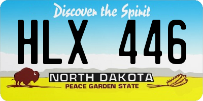 ND license plate HLX446