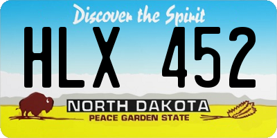 ND license plate HLX452