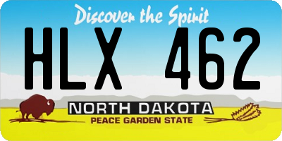 ND license plate HLX462