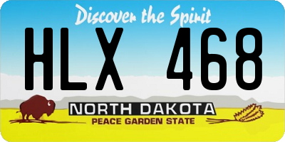 ND license plate HLX468