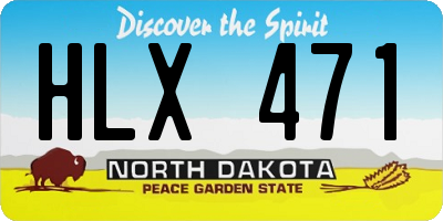 ND license plate HLX471