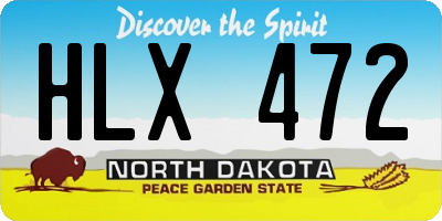 ND license plate HLX472