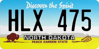 ND license plate HLX475