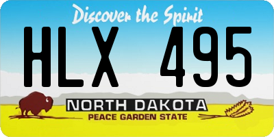 ND license plate HLX495