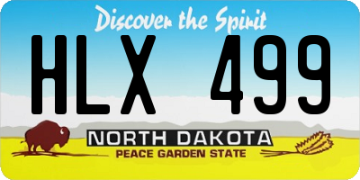 ND license plate HLX499